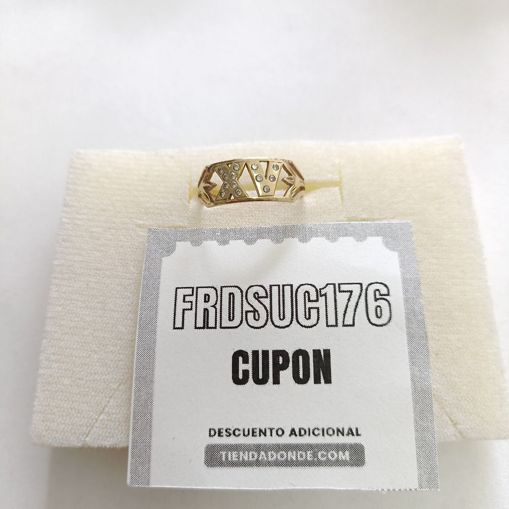 ANILLO CONMEMORATIVO ORO 10 K 2 GRMS (SEMINUEVO)