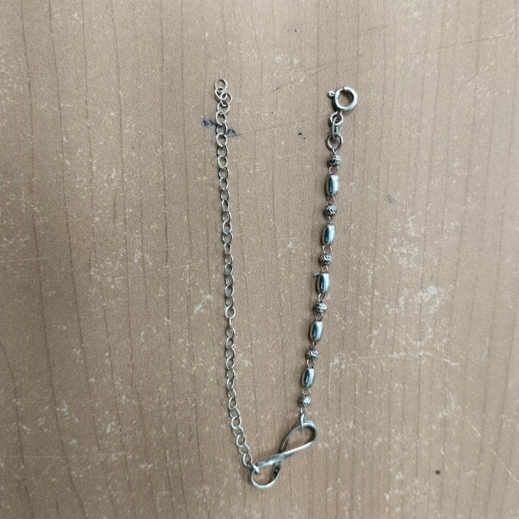 PULSERA TEJIDO INFINITO PLATA .925 18 CM 2.3 GR (NUEVO)