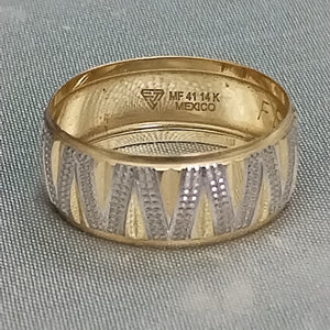 ARGOLLA ORO, ORO COMBINADO 14 K 1.8 GRMS (SEMINUEVO)