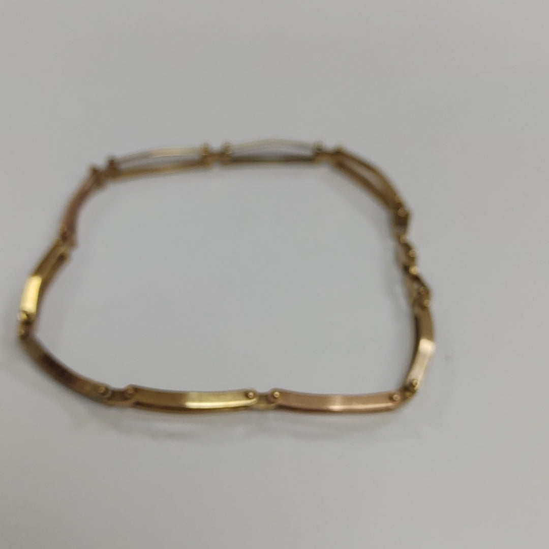PULSERA ORO COMBINADO 14 K 7,60 GRMS (SEMINUEVO)