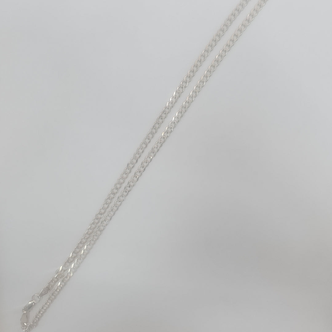CADENA TEJIDO BARBADO PLATA .925 60 CM 12.9 GR (NUEVO)