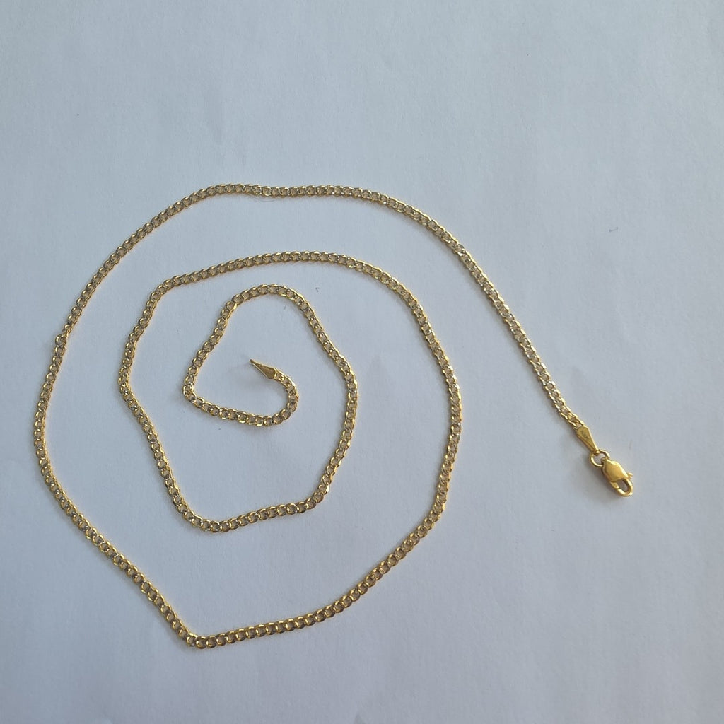 CADENAS BARBADA DIAMANTADA ORO 14K 60 CM 6.1 GR (NUEVO)