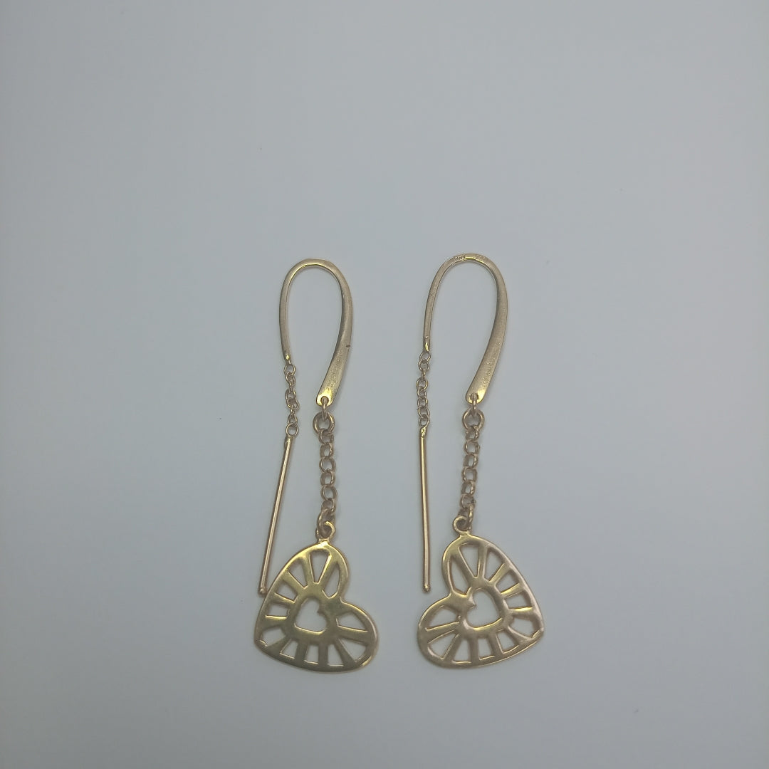 ARETES PAR,VIOLADORES PAR ORO 14 K 4,60 GRMS (SEMINUEVO)
