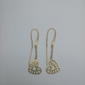 ARETES PAR,VIOLADORES PAR ORO 14 K 4,60 GRMS (SEMINUEVO)