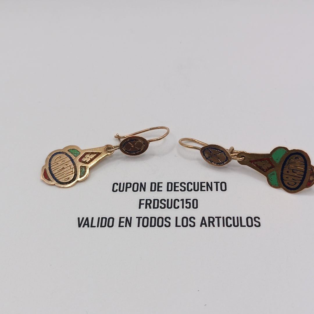 ARETES PAR ORO 8 K 4 GRMS (SEMINUEVO)