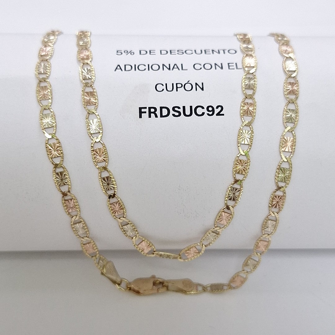 CADENAS TEJIDO GUCHI ORO 10K 55 CM 6.9 GR (NUEVO)