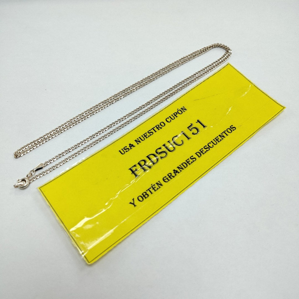 CADENA TEJIDO BARBADO PLATA .925 60 CM 6 GR (NUEVO)