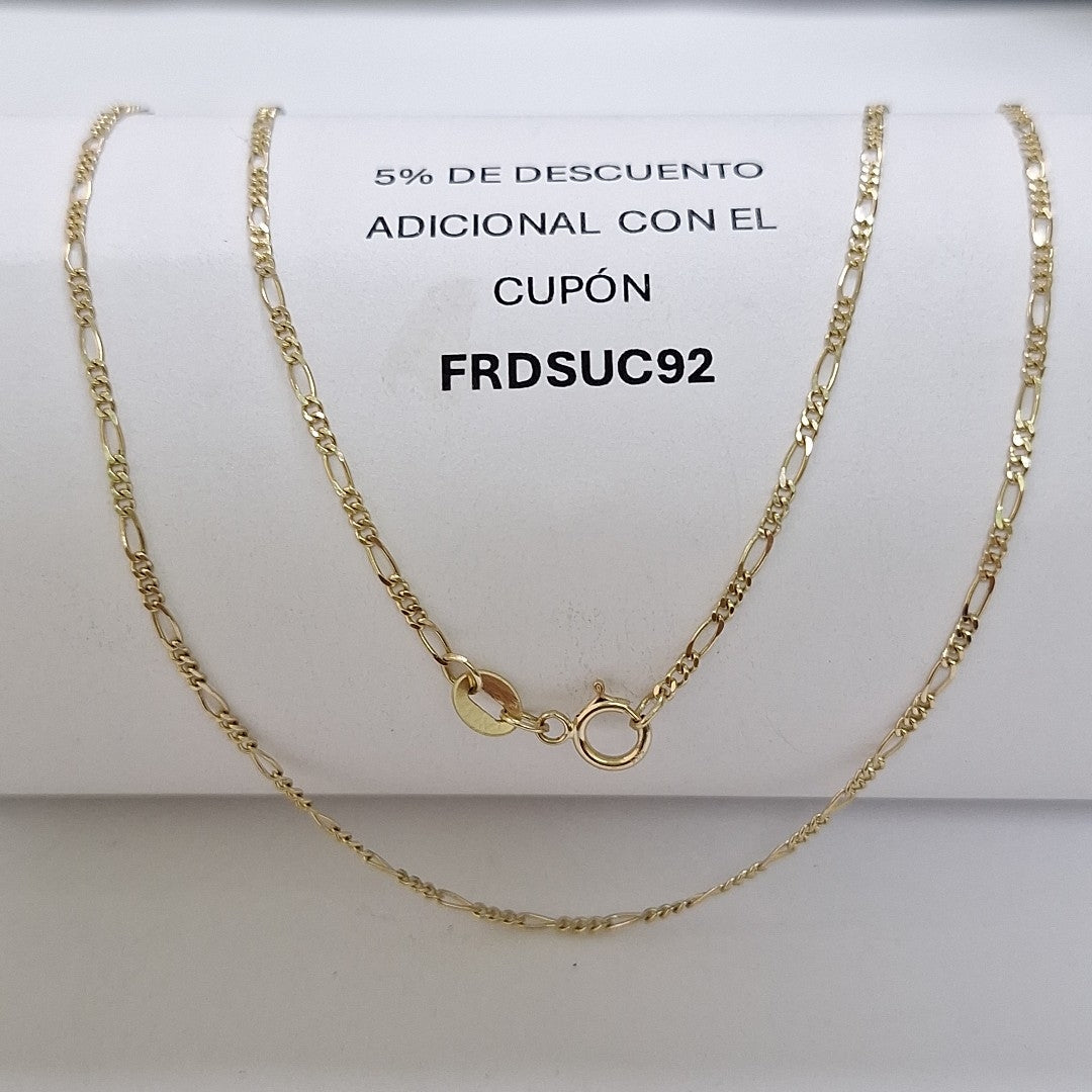 CADENAS TEJIDO 3X1 ORO 14K 55 CM 2.7 GR (NUEVO)