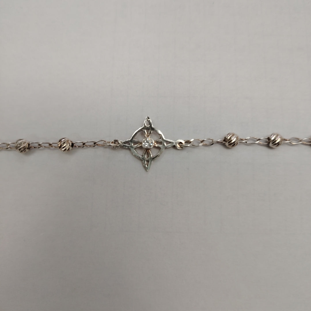 PULSERA TEJIDO ESPECIAL PLATA .925 18 CM 2.8 GR (NUEVO)
