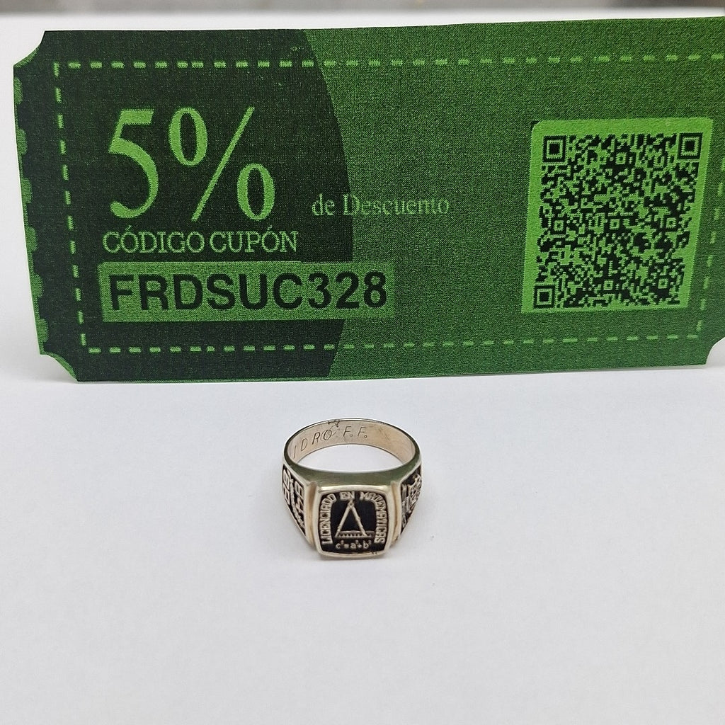 ANILLO DE GRADUACIÓN ORO 8 K 7.4 GRMS (SEMINUEVO)