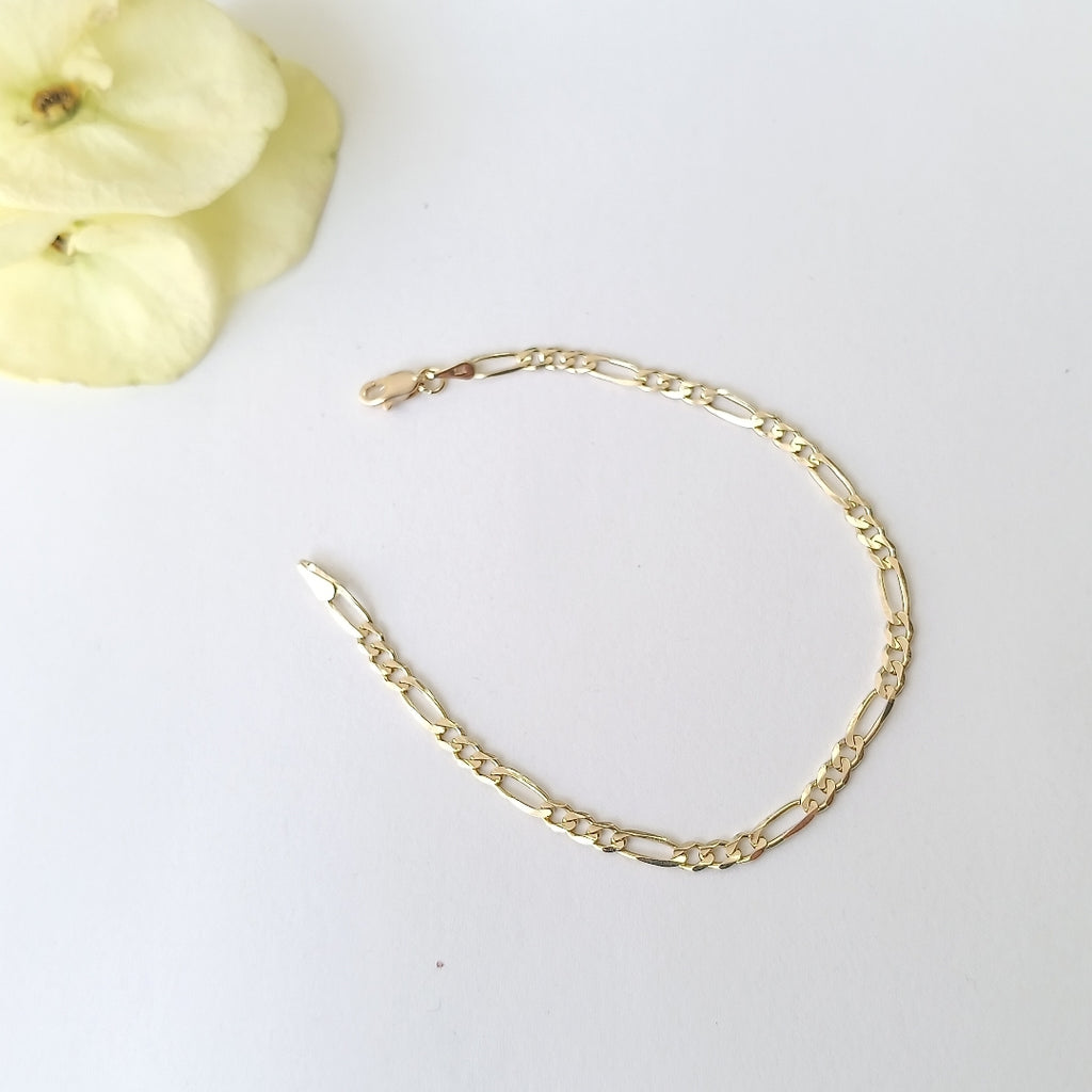 PULSERAS TEJIDO 3X1 ORO 14K 18 CM 2.9 GR (NUEVO)