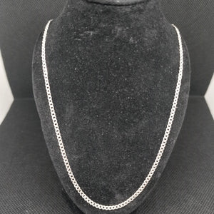 CADENA TEJIDO BARBADO PLATA .925 60 CM 5.6 GR (NUEVO)