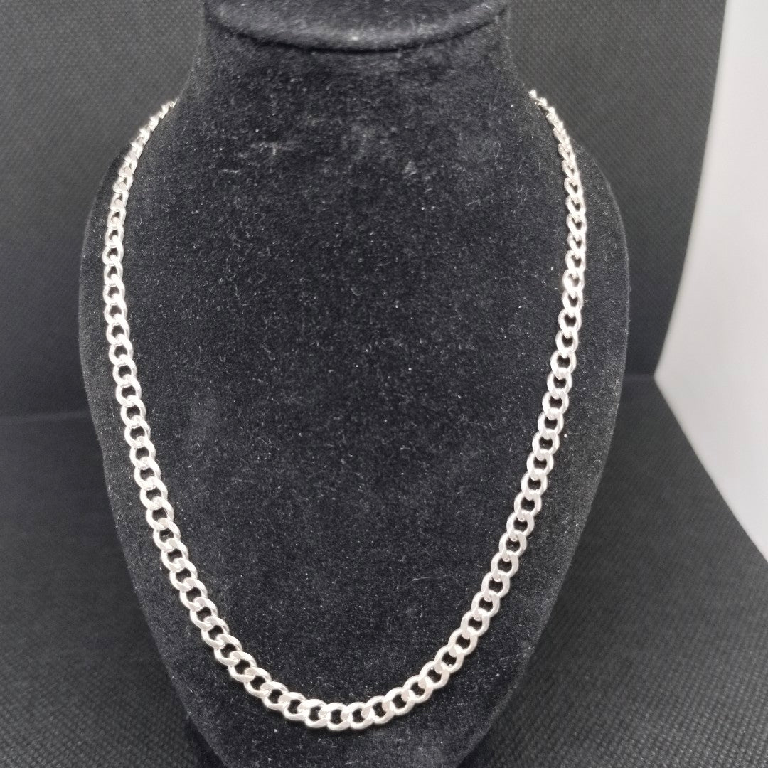 CADENA TEJIDO BARBADO PLATA .925 55 CM 12.7 GR (NUEVO)