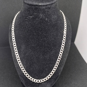 CADENA TEJIDO BARBADO PLATA .925 55 CM 12.7 GR (NUEVO)