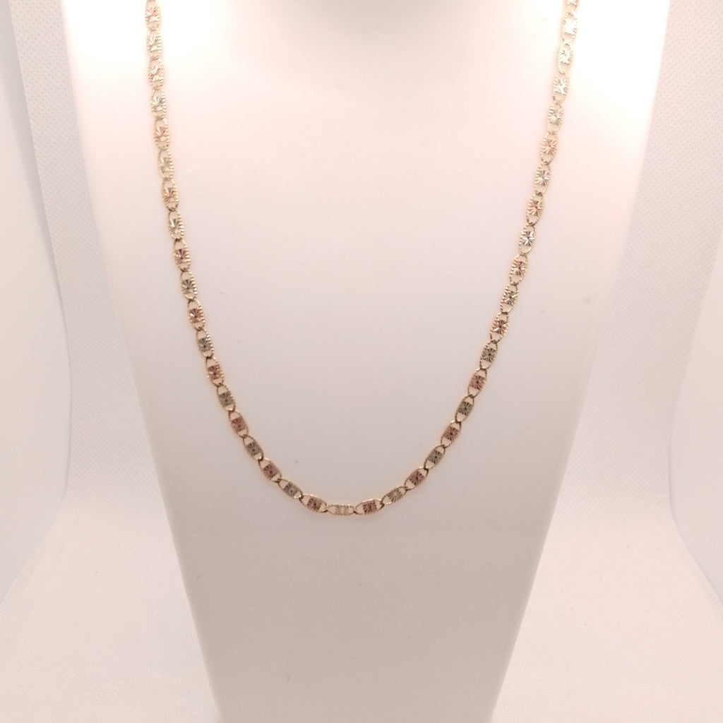 CADENAS TEJIDO GUCHI ORO 10K 55 CM 6.8 GR (NUEVO)