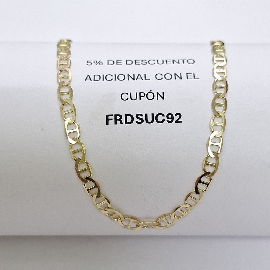 PULSERAS TEJIDO MARINERA ORO 14K 21 CM 3.4 GR (NUEVO)
