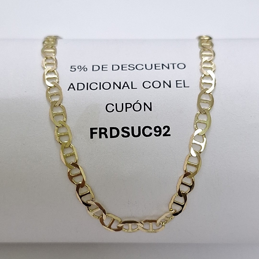 PULSERAS TEJIDO MARINERA ORO 14K 18 CM 2.9 GR (NUEVO)