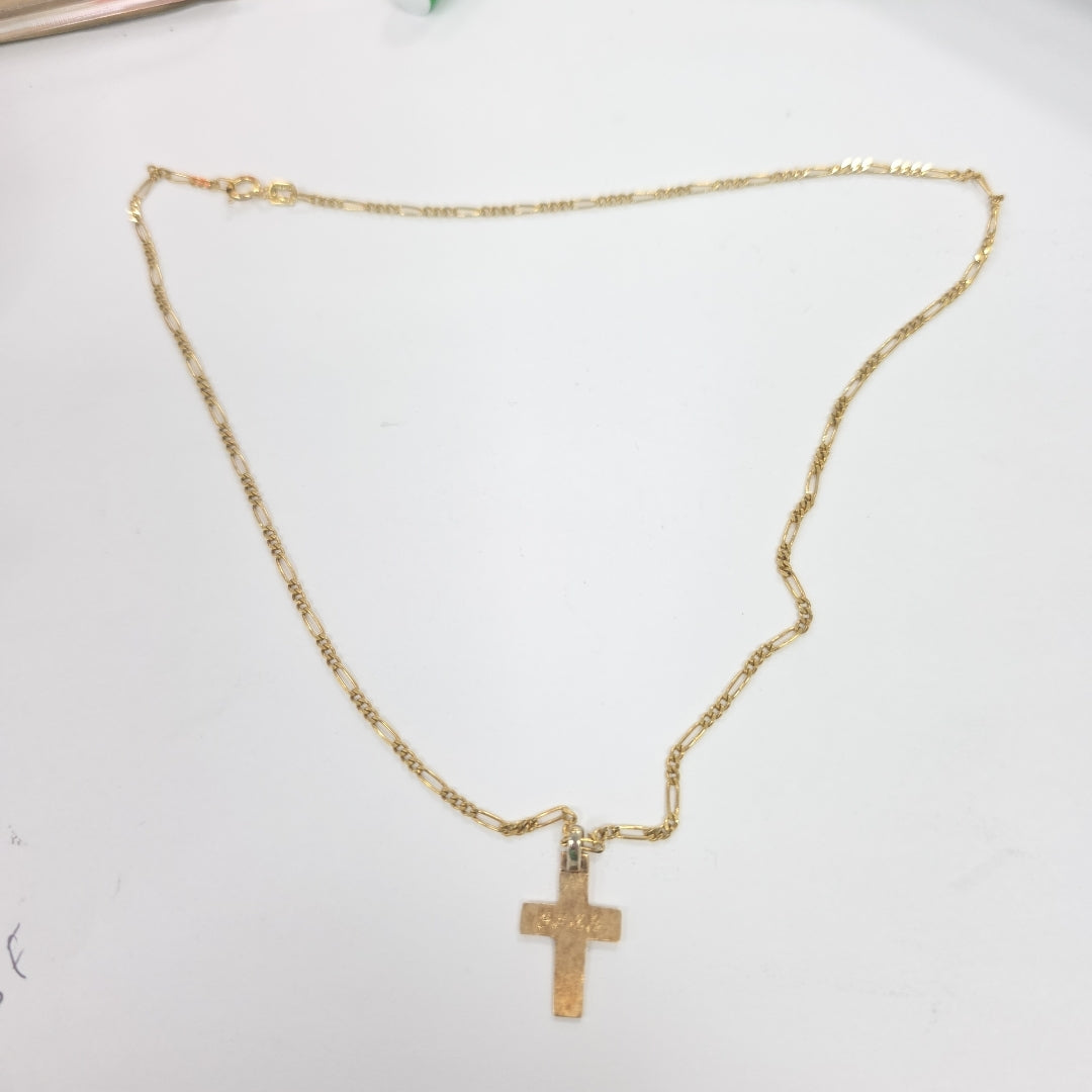 CADENA, CRUZ ORO 14 K 3.9 GRMS (SEMINUEVO)