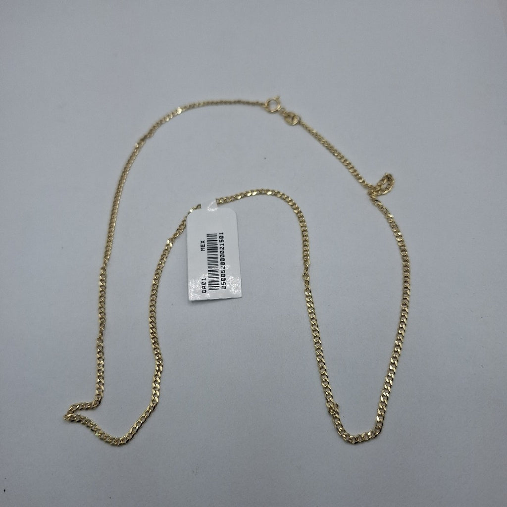 CADENAS TEJIDO BARBADA ORO 10K 50 CM 3.5 GR (NUEVO)
