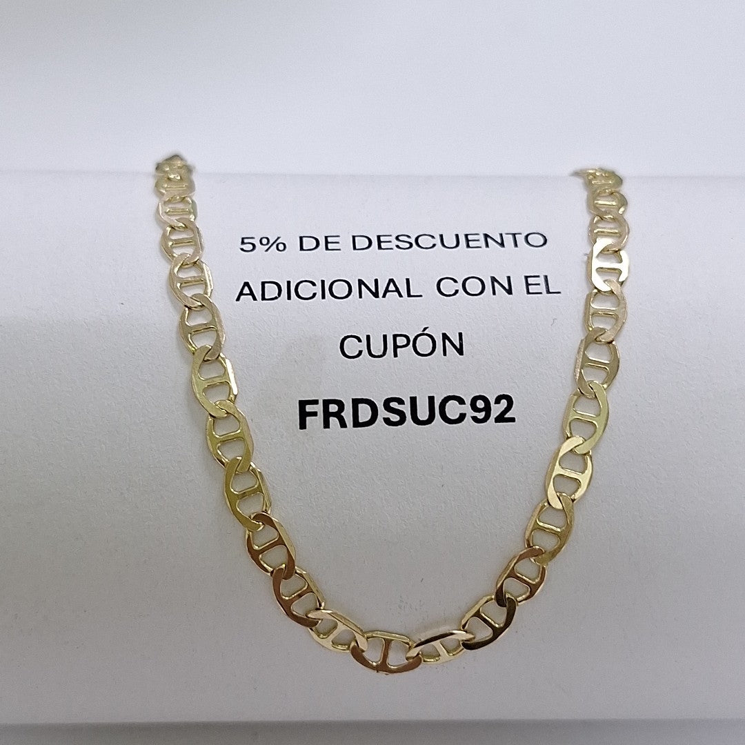 PULSERAS TEJIDO MARINERA ORO 14K 16 CM 3 GR (NUEVO)