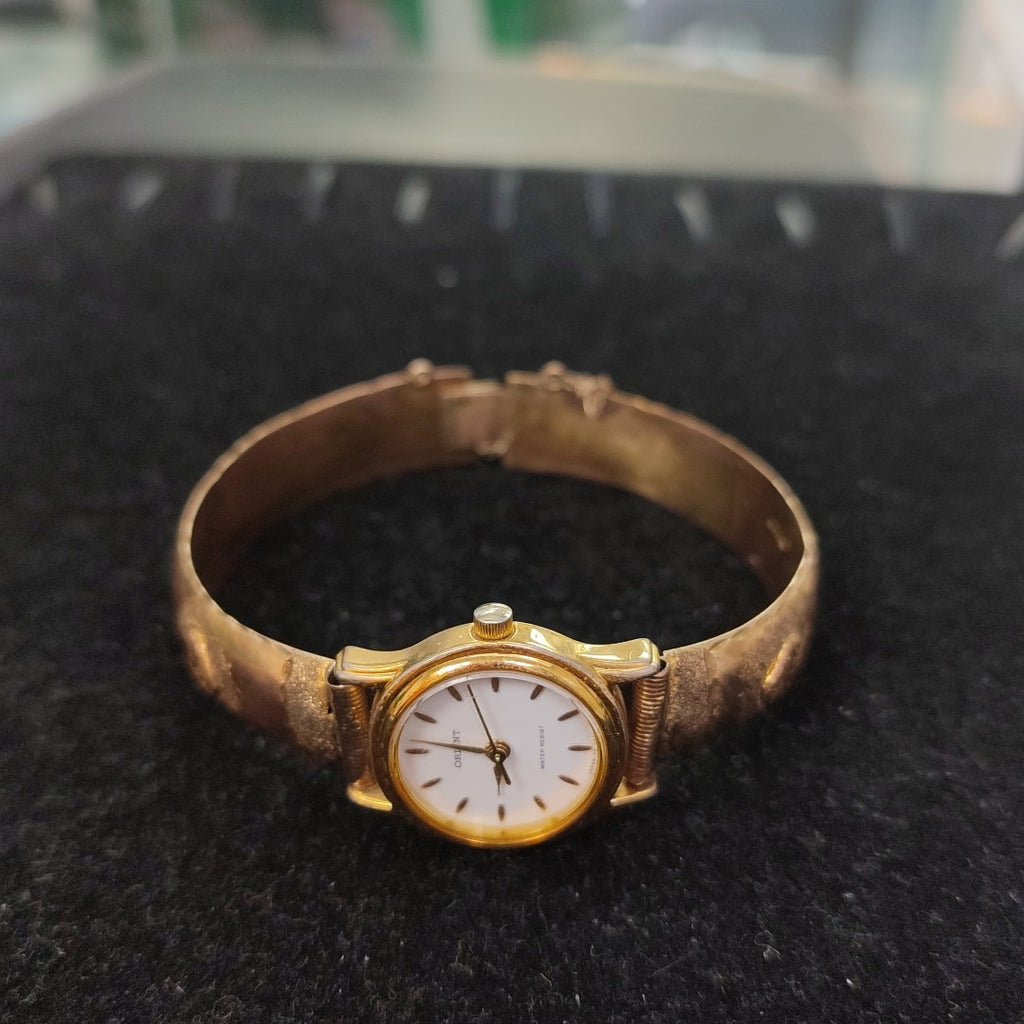 RELOJ CAJA ACERO PULSO ORO ORO 8 K 22.5 GRMS (SEMINUEVO)