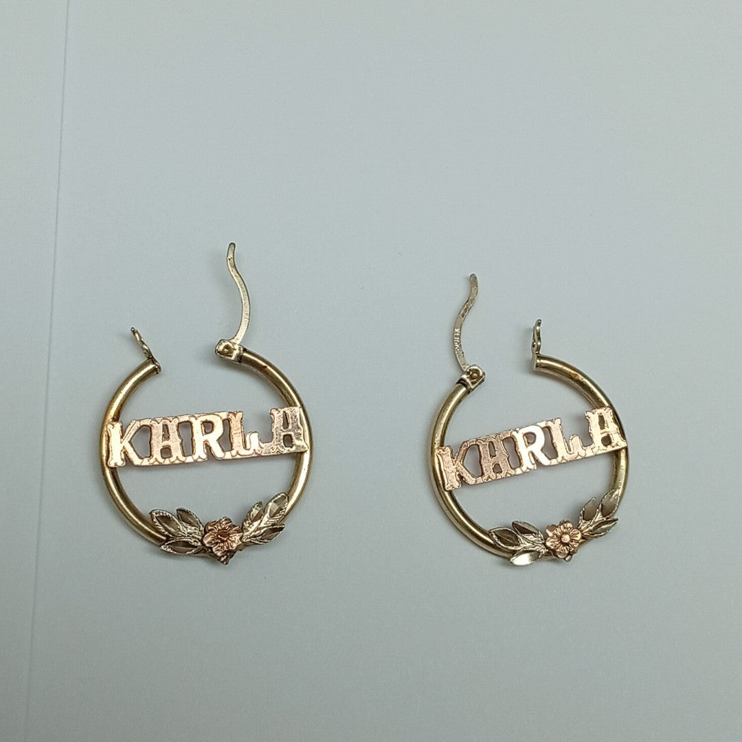 ARETES PAR ORO 14 K 3.8 GRMS (SEMINUEVO)