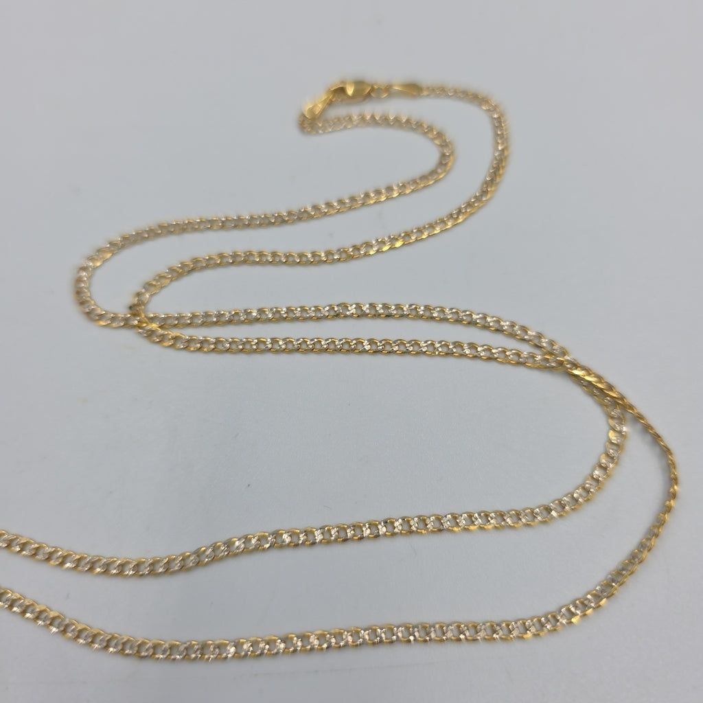 CADENAS BARBADA DIAMANTADA ORO 14K 60 CM 6.1 GR (NUEVO)