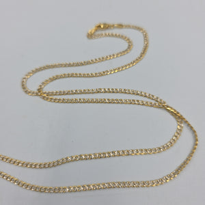 CADENAS BARBADA DIAMANTADA ORO 14K 60 CM 6.1 GR (NUEVO)