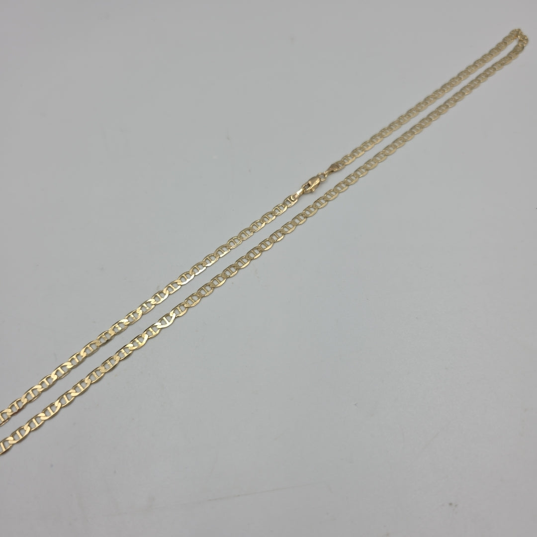 CADENAS TEJIDO MARINERA ORO 14K 55 CM 7.8 GR (NUEVO)