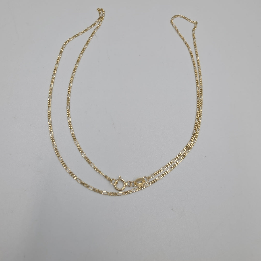 CADENAS TEJIDO 3X1 ORO 14K 55 CM 2.6 GR (NUEVO)