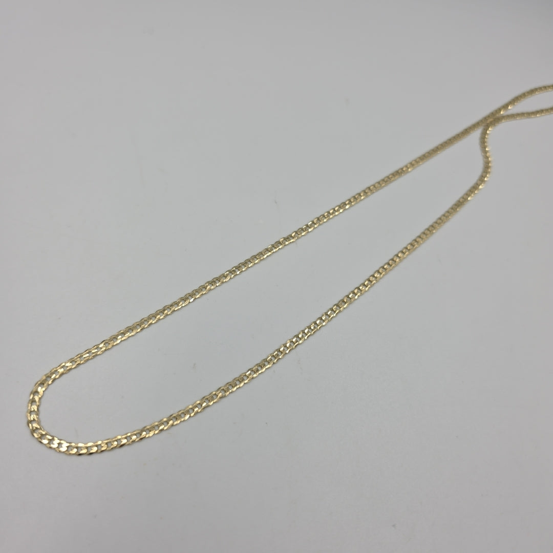 CADENAS TEJIDO BARBADA ORO 10K 60 CM 8.9 GR (NUEVO)