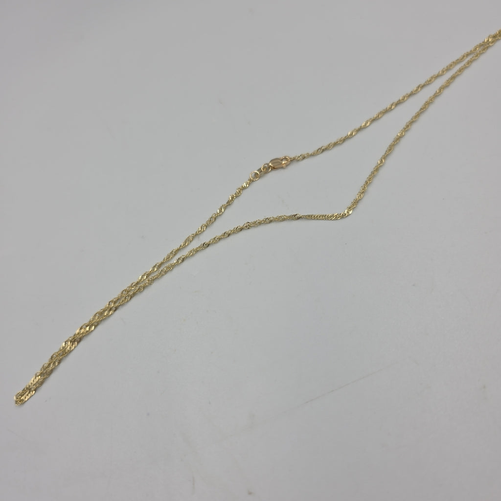 CADENAS TEJIDO MEDIO TZL ORO 14K 55 CM 3.1 GR (NUEVO)