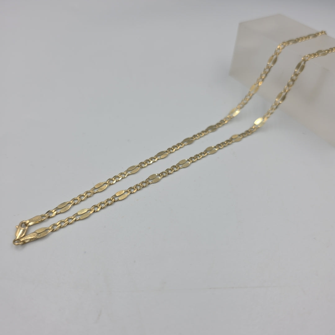 CADENAS TEJIDO ESPECIAL ORO 10K 50 CM 6.5 GR (NUEVO)