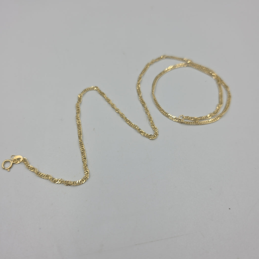 CADENAS TEJIDO MEDIO TORZAL ORO 10K 50 CM 4.1 GR (NUEVO)