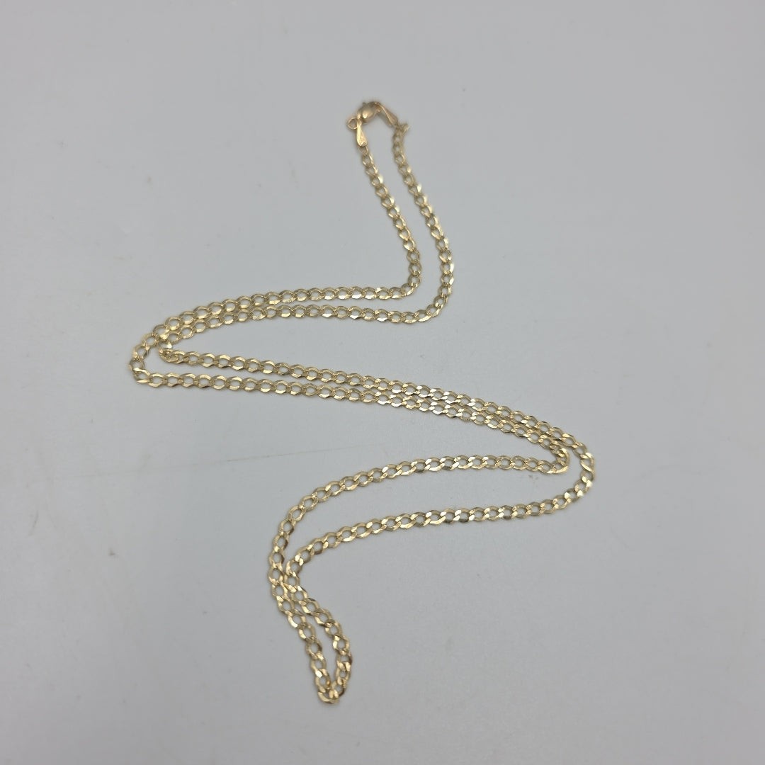 CADENAS TEJIDO BARBADA ORO 14K 60 CM 5.4 GR (NUEVO)