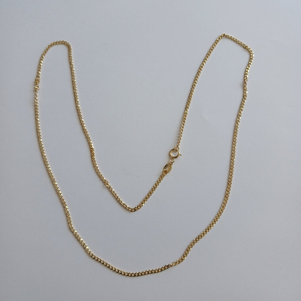 CADENAS TEJIDO BARBADA ORO 10K 55 CM 3.8 GR (NUEVO)
