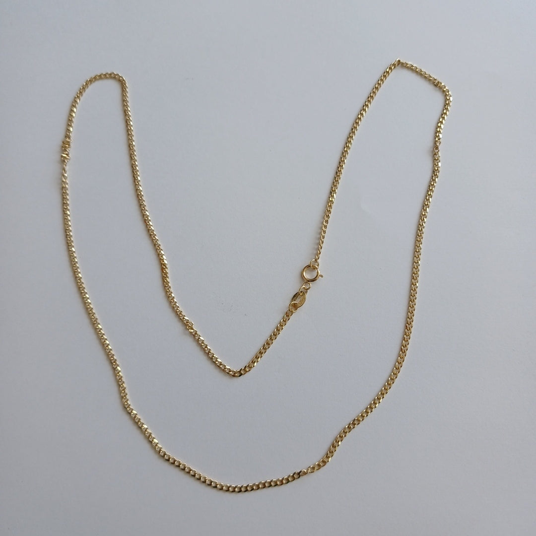 CADENAS TEJIDO BARBADA ORO 10K 55 CM 3.8 GR (NUEVO)