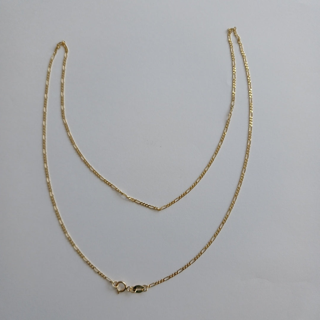 CADENAS TEJIDO 3X1 ORO 14K 55 CM 2.4 GR (NUEVO)