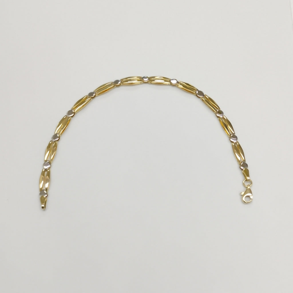 PULSERA ORO COMBINADO 14 K 3.9 GRMS (SEMINUEVO)
