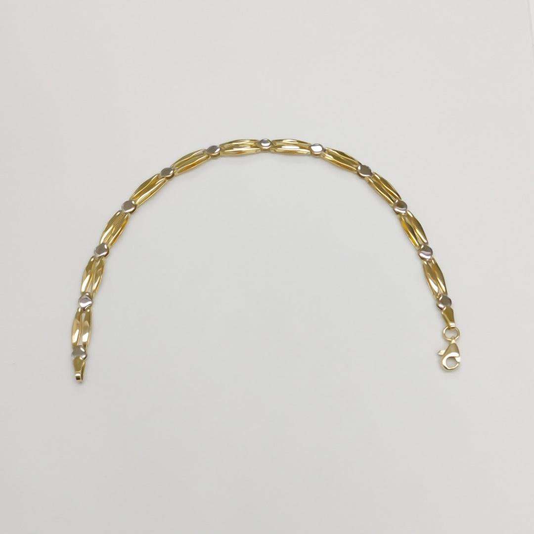 PULSERA ORO COMBINADO 14 K 3.9 GRMS (SEMINUEVO)