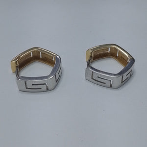 ARRACADAS PAR ORO COMBINADO 14 K 4,20 GRMS (SEMINUEVO)