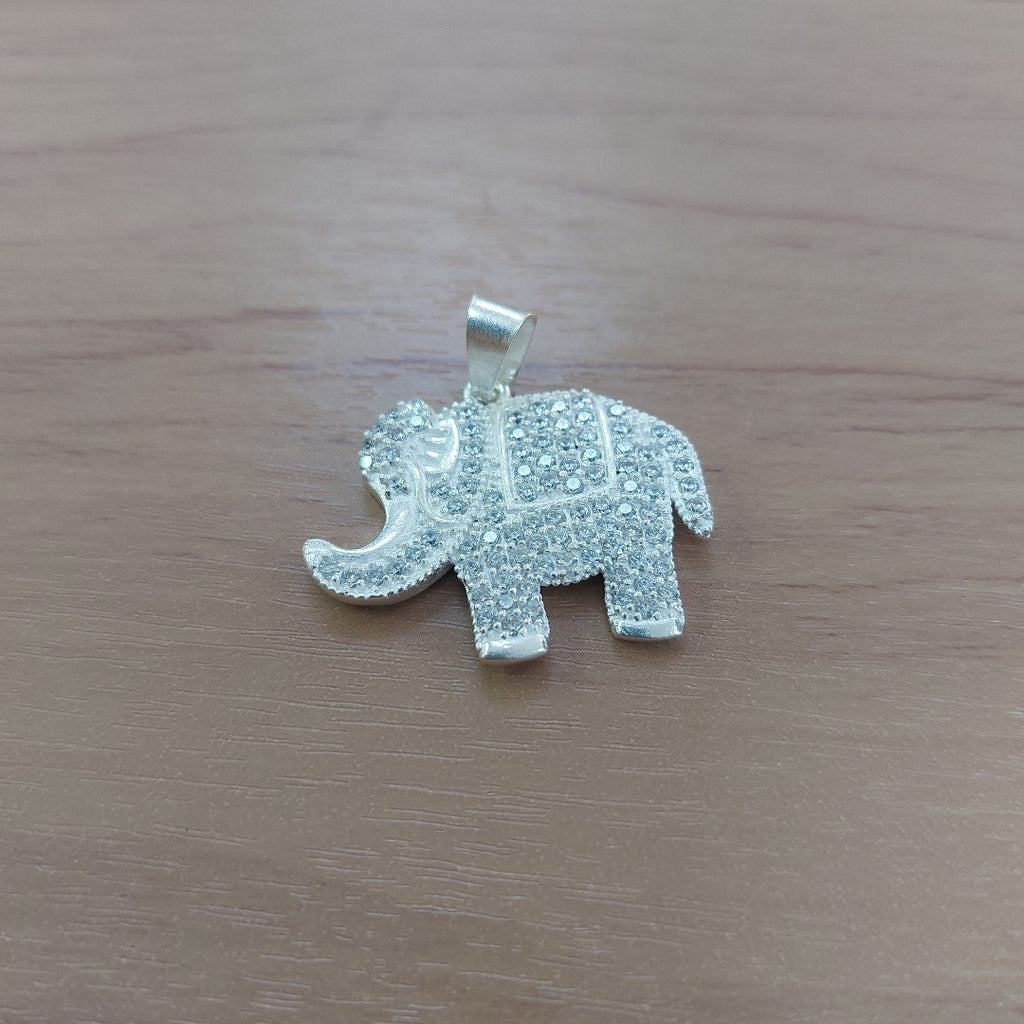 DIJE ELEFANTE C/CIRCONIAS PLATA .925 5.4 GR (NUEVO)
