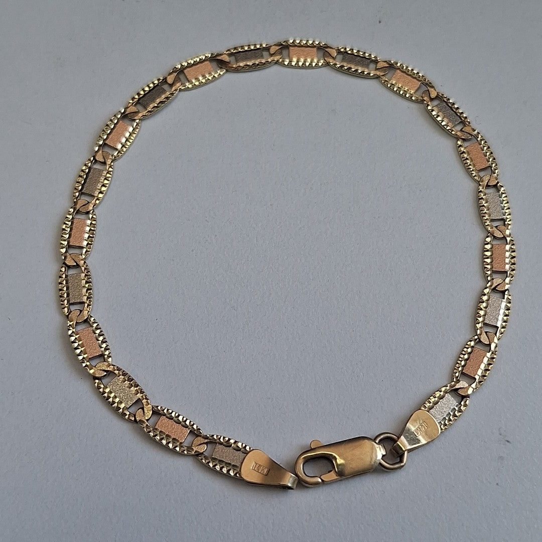 PULSERA ORO COMBINADO 14 K 5.7 GRMS (SEMINUEVO)
