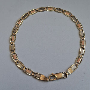 PULSERA ORO COMBINADO 14 K 5.7 GRMS (SEMINUEVO)