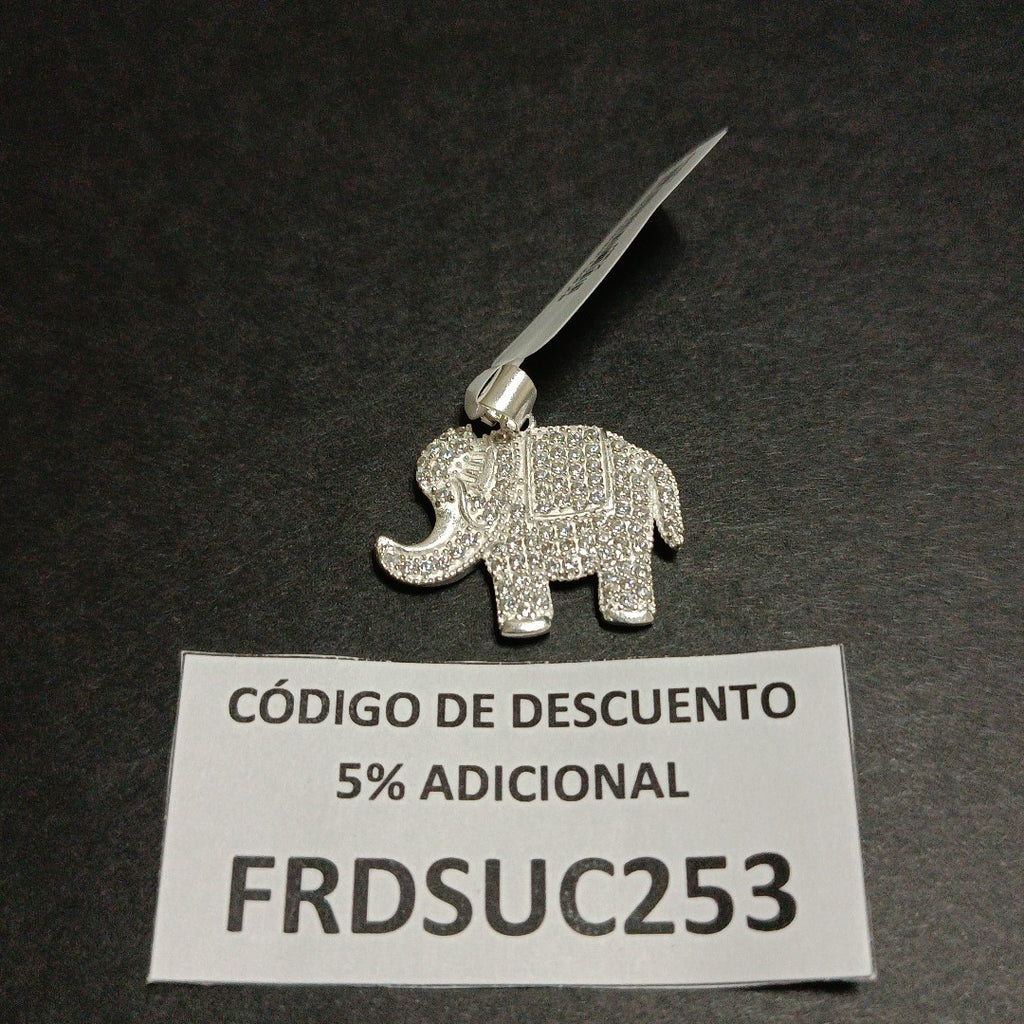 DIJE ELEFANTE C/CIRCONIAS PLATA .925 5.5 GR (NUEVO)