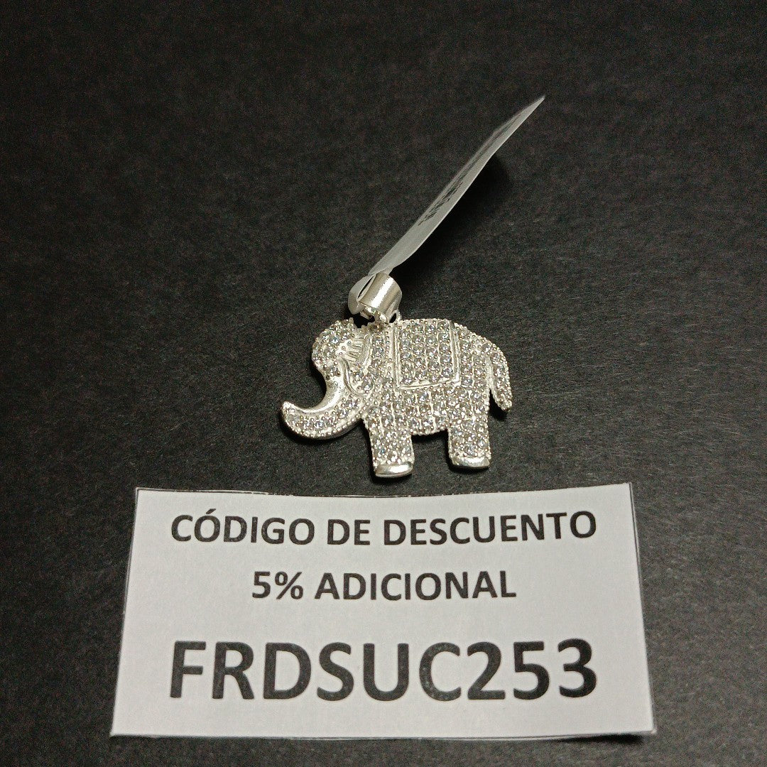 DIJE ELEFANTE C/CIRCONIAS PLATA .925 5.5 GR (NUEVO)