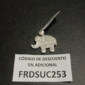 DIJE ELEFANTE C/CIRCONIAS PLATA .925 5.5 GR (NUEVO)