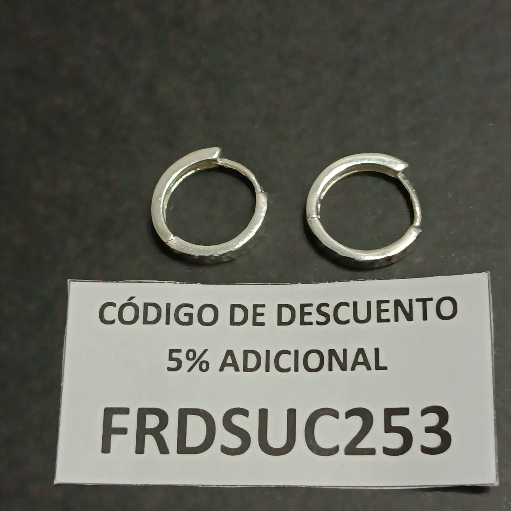 ARRACADAS LABRADAS PLATA .925 3.3 GR (NUEVO)
