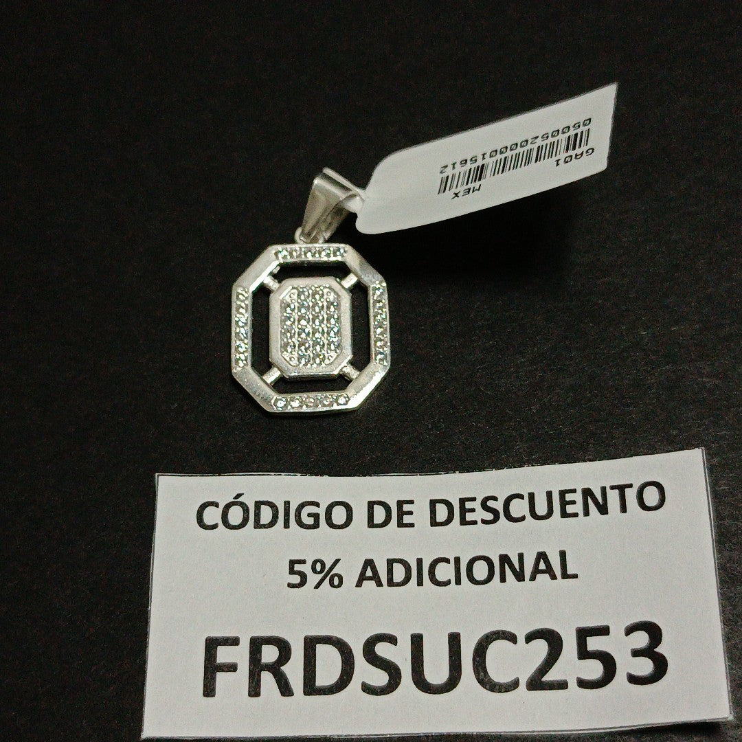 DIJE C/CIRCONIAS PLATA .925 3.4 GR (NUEVO)