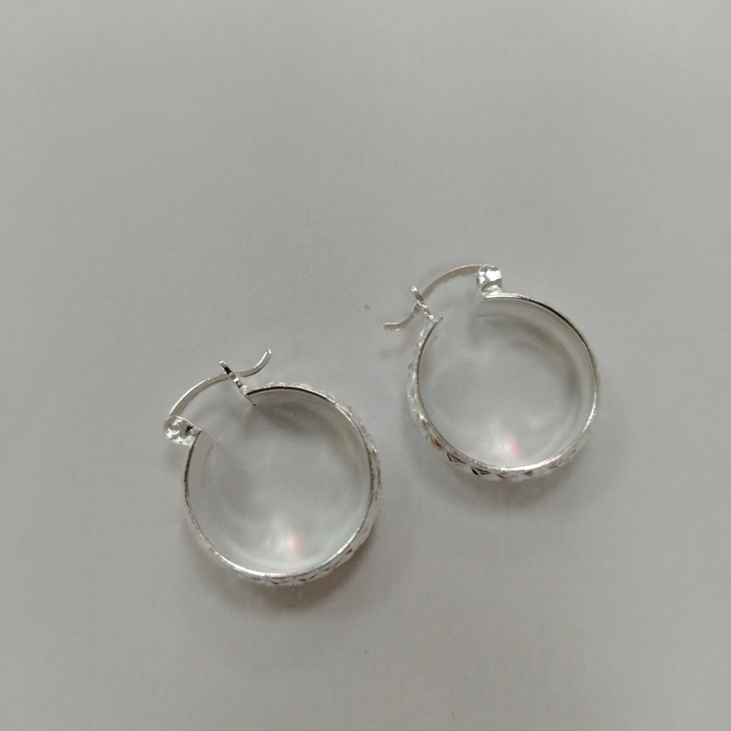 PAR ARRACADAS FACETADAS PLATA .925 3.6 GR (NUEVO)